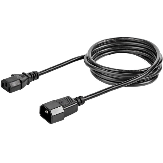 StarTech.com 6ft (1.8m) Power Extension Cord C14 to C13 10A 125V 18AWG Computer Power Cord Extension Power Supply Extension Cable