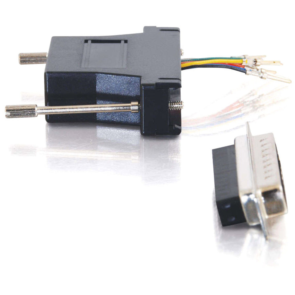 C2G RJ45 to DB25 Male Modular Adapter - Black