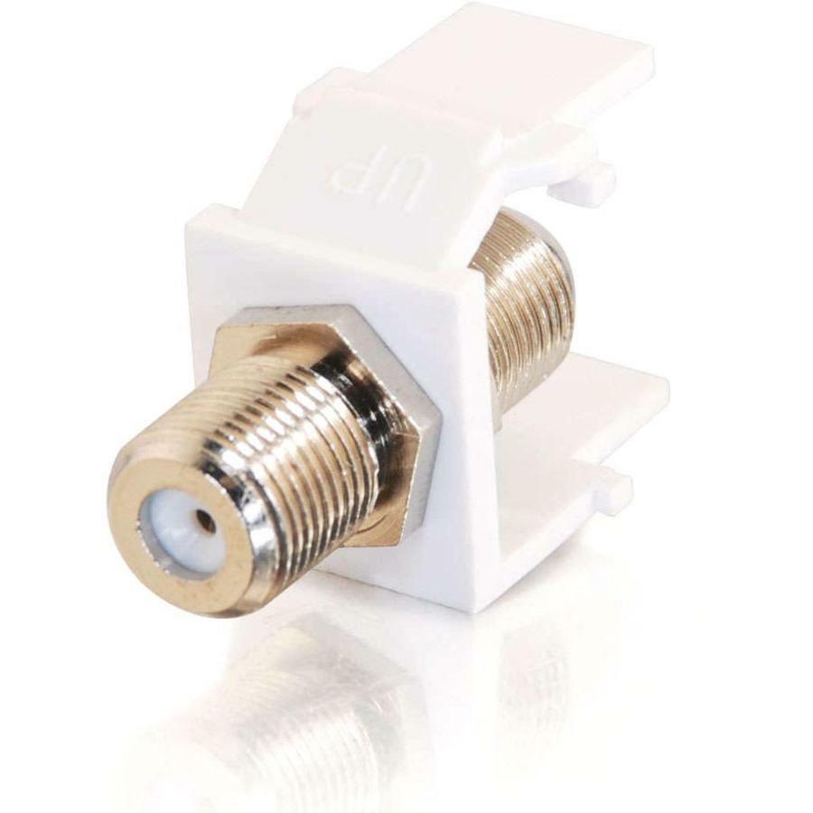 C2G Snap-In F-Type F/F Keystone Insert Module - White