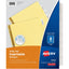 Avery® Big Tab(TM) Insertable Dividers Buff Paper Clear Tabs 8-Tab Set (11112)