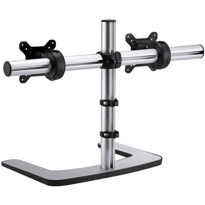 Atdec dual/single monitor desk mount - Freestanding base - Loads up to 26.5lb flat or 20lb curved - VESA 75x75 100x100