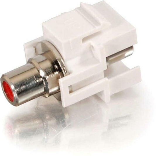 C2G Snap-In Red RCA F/F Keystone Insert Module - White