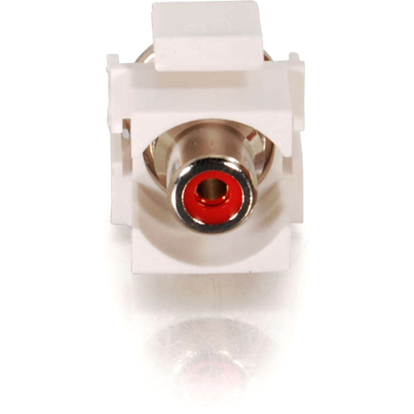 C2G Snap-In Red RCA F/F Keystone Insert Module - White