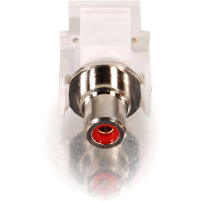 C2G Snap-In Red RCA F/F Keystone Insert Module - White