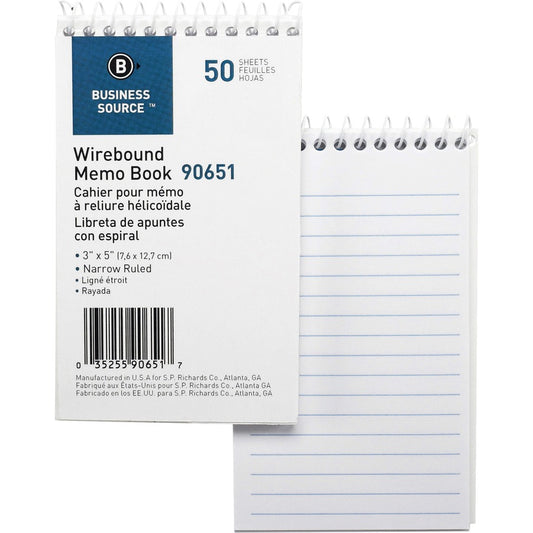 Business Source Wirebound Memo Books