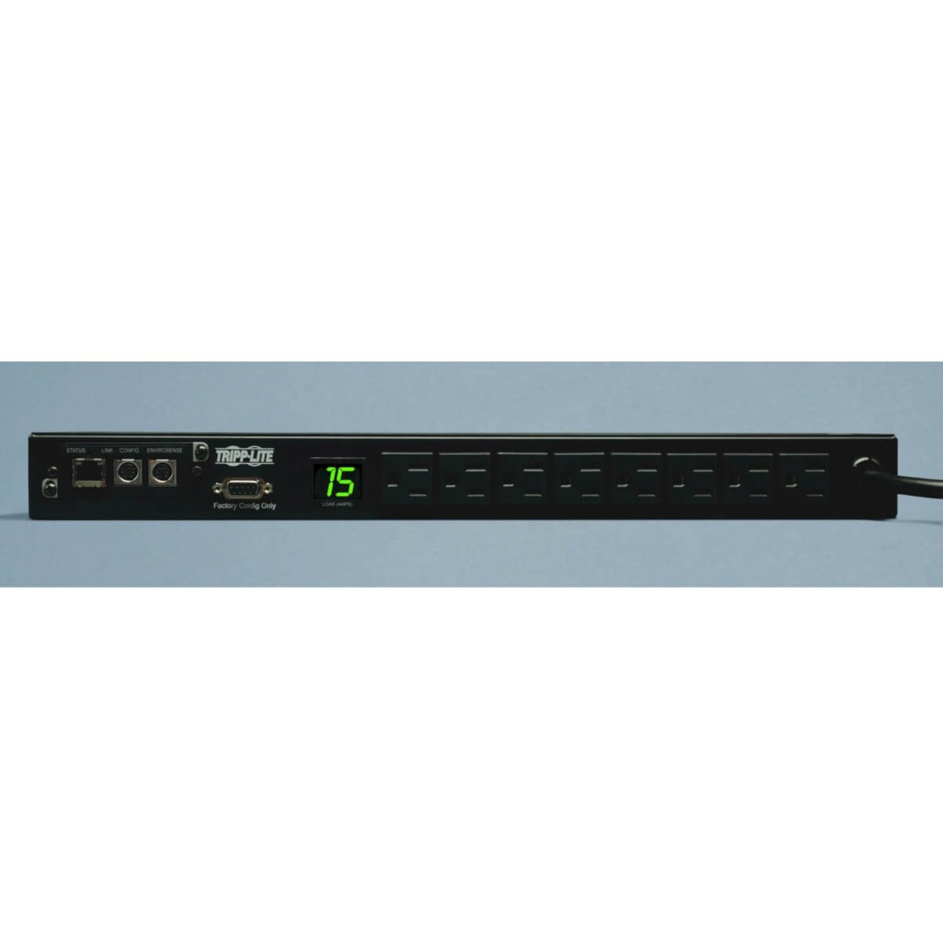 Tripp Lite PDU 1.4kW Single-Phase Monitored PDU with LX Platform Interface 120V Outlets (8 5-15R) 5-15P 12 ft. (3.66 m) Cord 1U Rack-Mount TAA