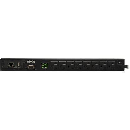 Tripp Lite PDU Monitored 120V 20A 5-15/20R 8 Outlet L5-20P Horizontal 1URM TAA