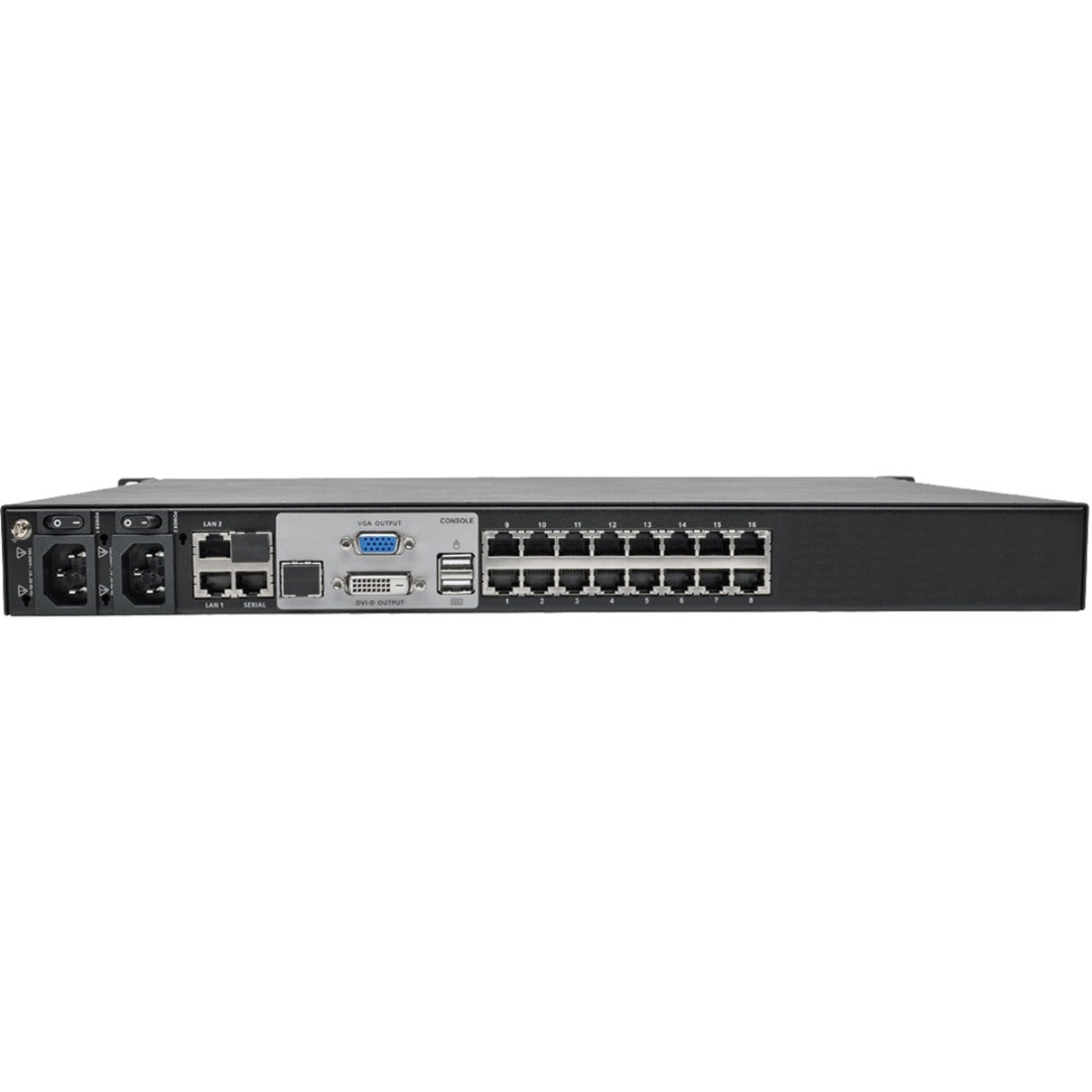 Tripp Lite NetDirector 16-Port Cat5 KVM over IP Switch Virtual Media 2 Remote + 1 Local User 1U Rack-Mount TAA