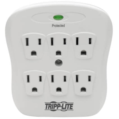 Tripp Lite Protect It! 6-Outlet Low-Profile Surge Protector Direct Plug-In 540 Joules Diagnostic LED