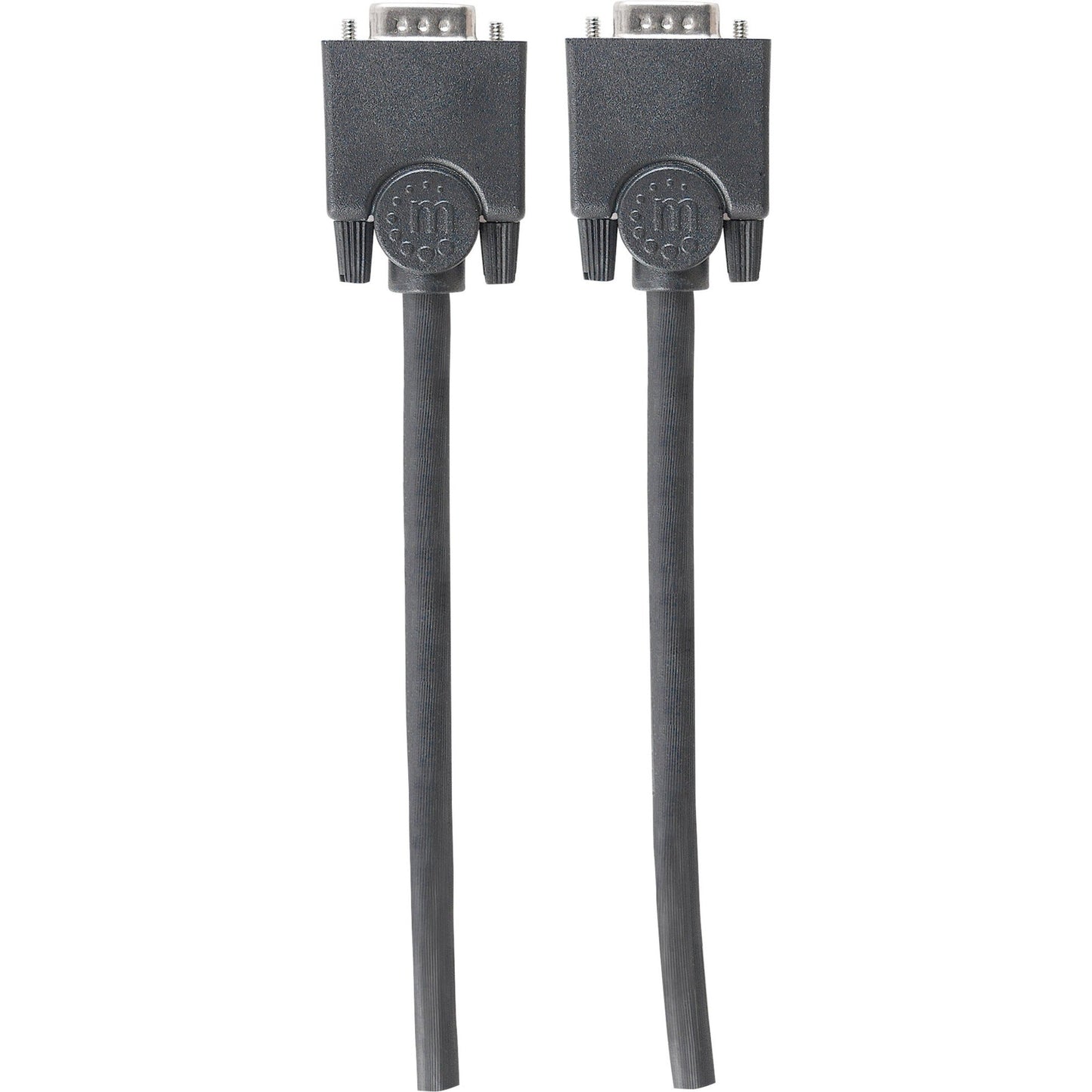 Manhattan SVGA HD15 Male to HD15 Male Monitor Cable 6' Black