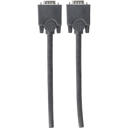 Manhattan SVGA HD15 Male to HD15 Male Monitor Cable 6' Black