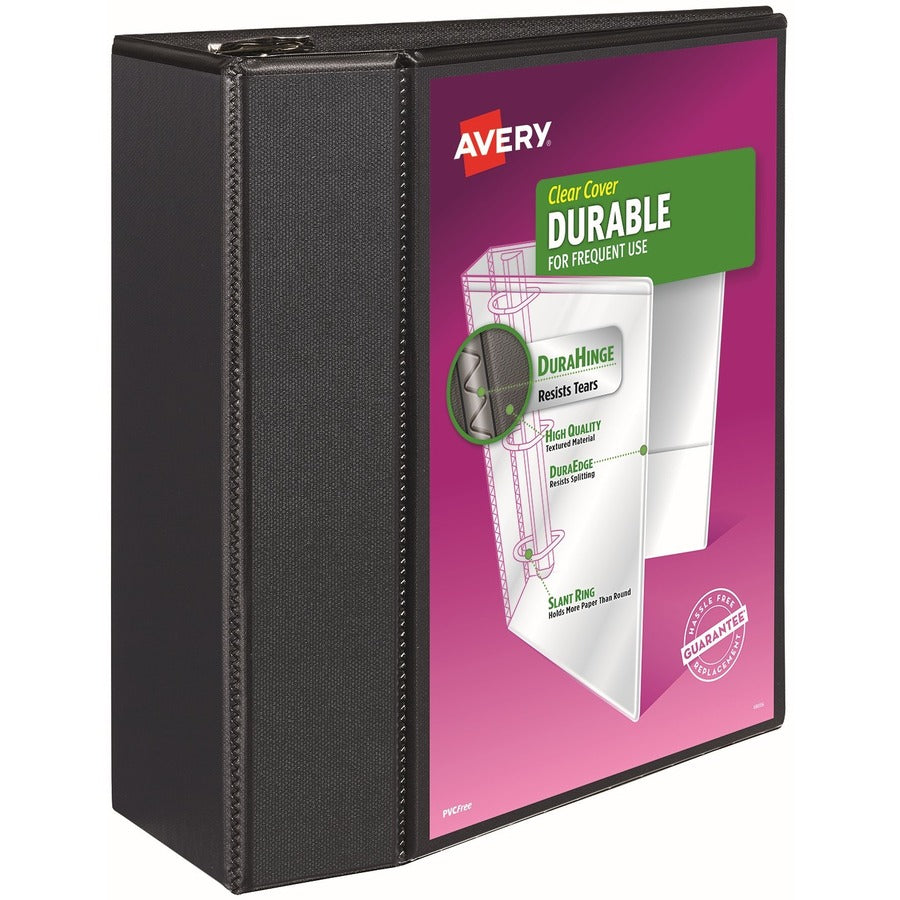 Avery&reg; Durable View 3 Ring Binder 5 Inch EZD Rings 1 Black Binder (09900)