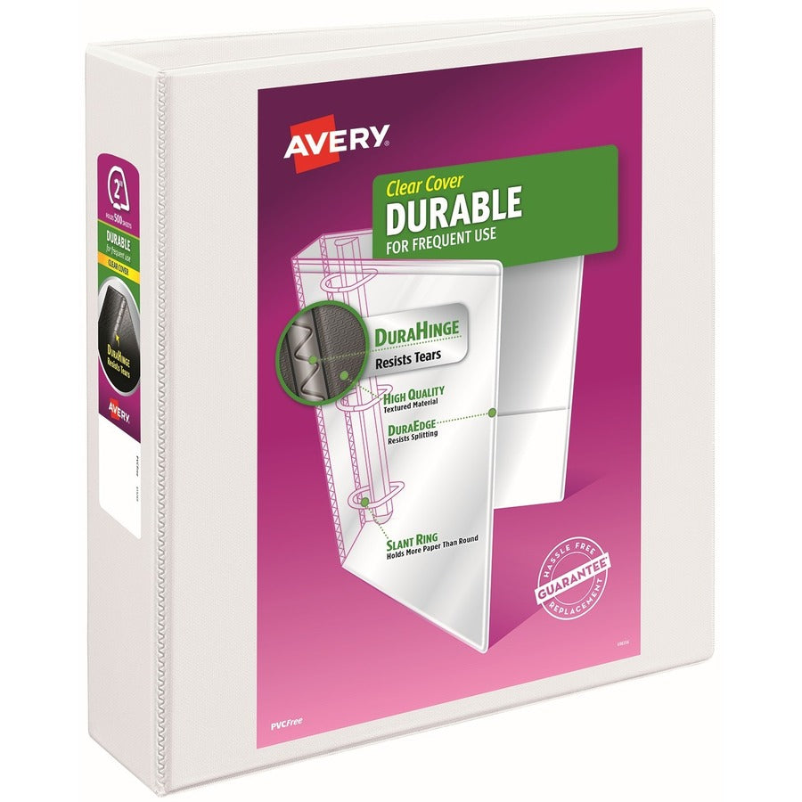 Avery&reg; Durable View Binders 2 Inch Rings 1 White Binder (09501)