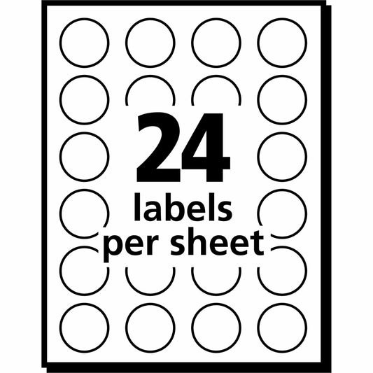 Avery&reg; Removable Color-Coding Labels Removable Adhesive Light Blue 3/4" Diameter 1008 Labels (5461)