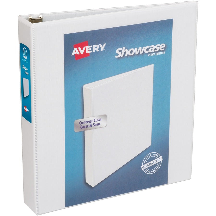 Avery&reg; Economy Showcase View 3 Ring Binder 1.5" Round Rings 1 White Binder (19651)