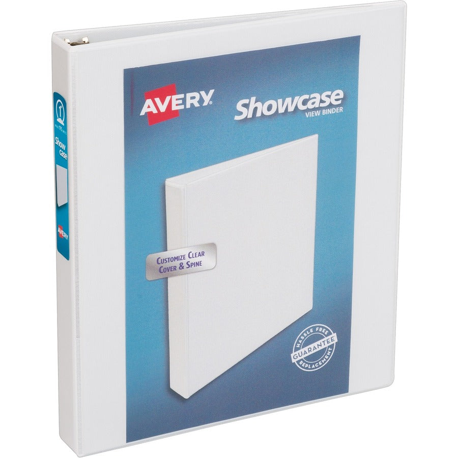 Avery&reg; Economy Clear View 3 Ring Binders 1 Inch Round Rings 1 White Binder (19601)