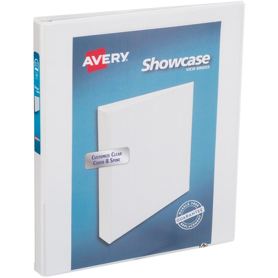 Avery&reg; Economy Showcase View 3 Ring Binder 1/2 Inch Round Rings 1 White Binder (19551)