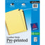 Avery® Preprinted Black Leather Tab Dividers Gold Reinforced Binding Edge 1-31-Tab 1 Set (11352)