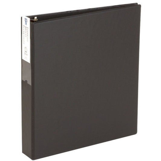 Avery&reg; Economy 3 Ring Binder 1.5" Round Rings Label Holder 1 Black Binder (04401)