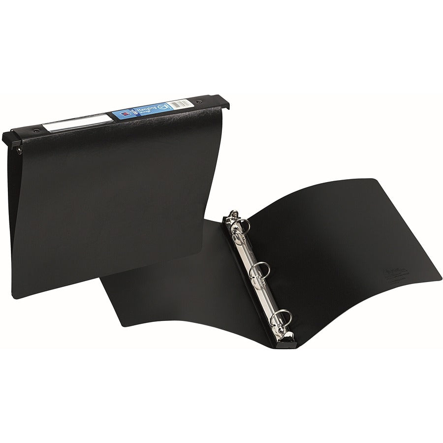 Avery&reg; Hanging Storage 3 Ring Binder 1 Inch Round Rings 1 Black Binder (14801)