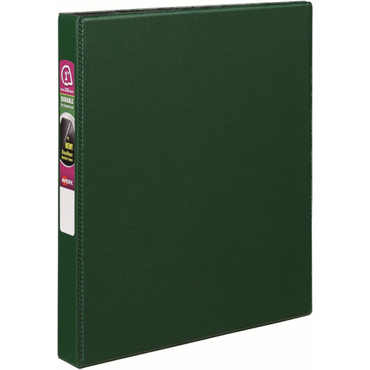 Avery&reg; Durable Binder 1" Slant Rings 220-Sheet Capacity DuraHinge(R) Green (27253)