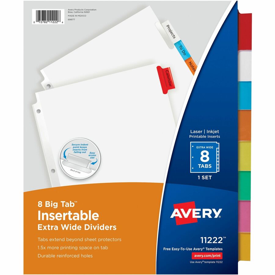 Avery&reg; Big Tab Insertable Extra-Wide Dividers