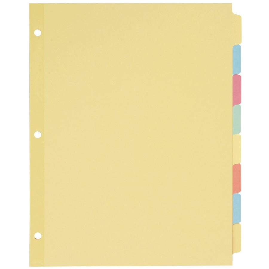 Avery&reg; Write-On Paper Dividers for 3 Ring Binders 8-Tab Set 8.5" x 11"  Multicolor 24 Sets (11509)
