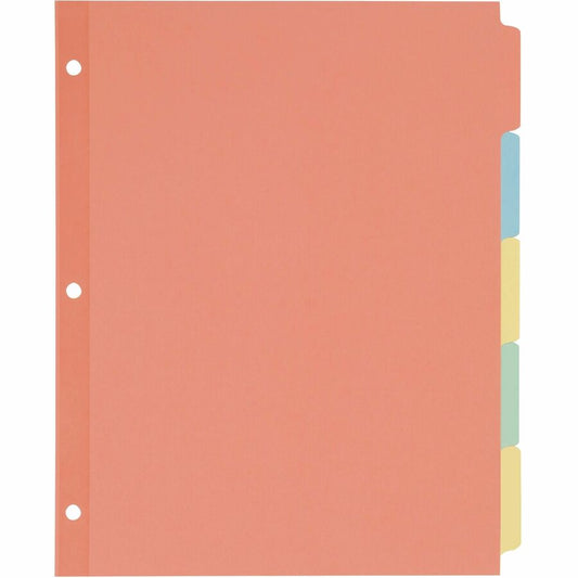 Avery&reg; Write-On Paper Dividers for 3 Ring Binders 5-Tab Set 8.5" x 11"  Multicolor 36 Sets (11508)