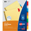 Avery® Big Tab(TM) Insertable Dividers Buff Paper Multicolor Tabs 8-Tab Set (11111)