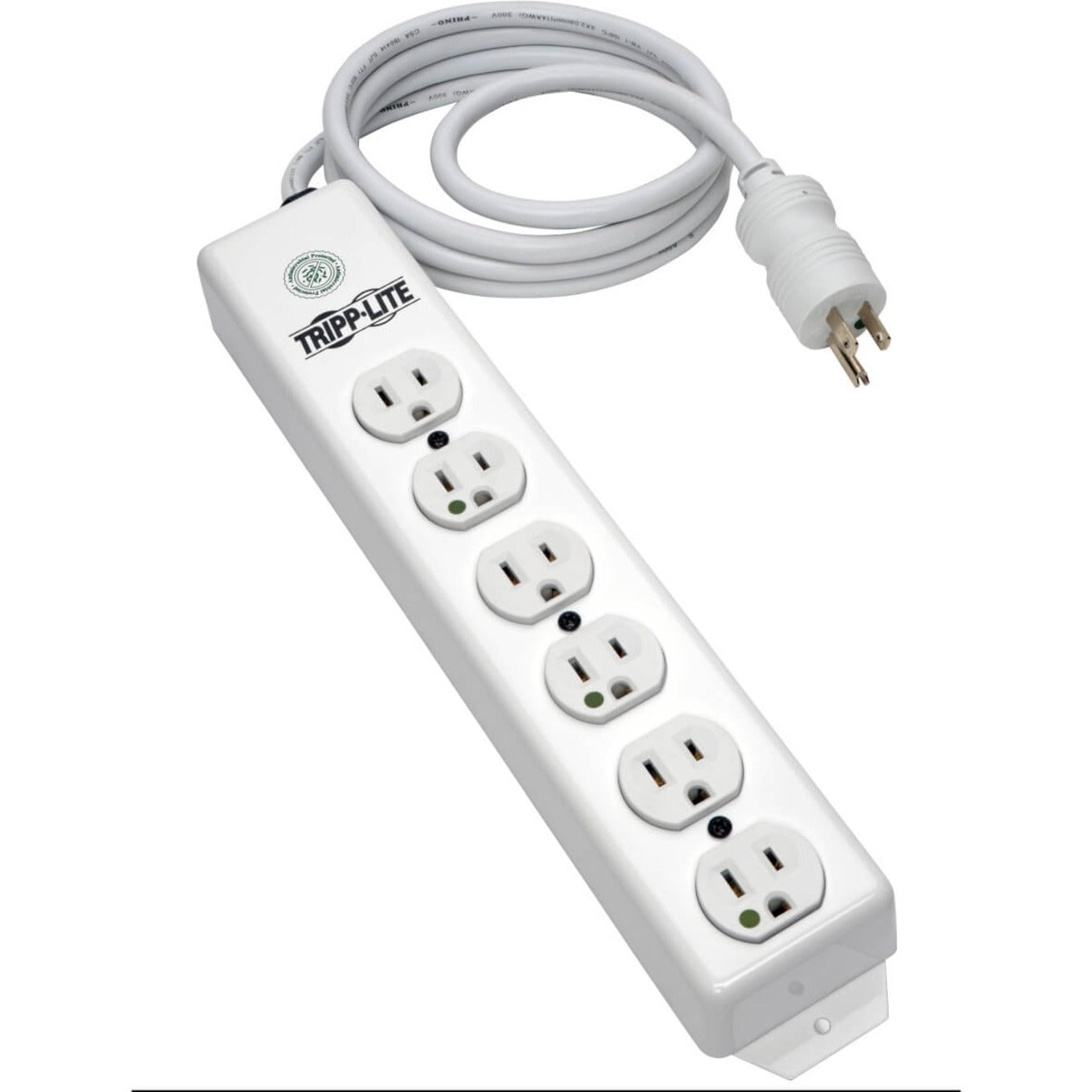 Tripp Lite Safe-IT UL 1363 Medical-Grade Power Strip 6x Hospital-Grade Outlets Antimicrobial 15 ft. (4.57 m) Cord