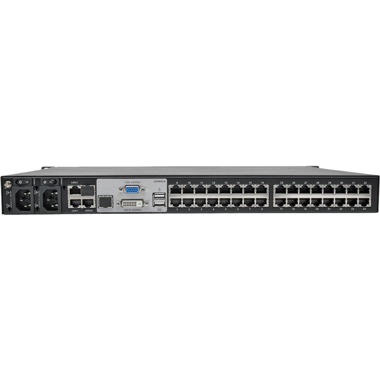 Tripp Lite NetDirector 32-Port Cat5 KVM over IP Switch Virtual Media 4 Remote + 1 Local User 1U Rack-Mount TAA