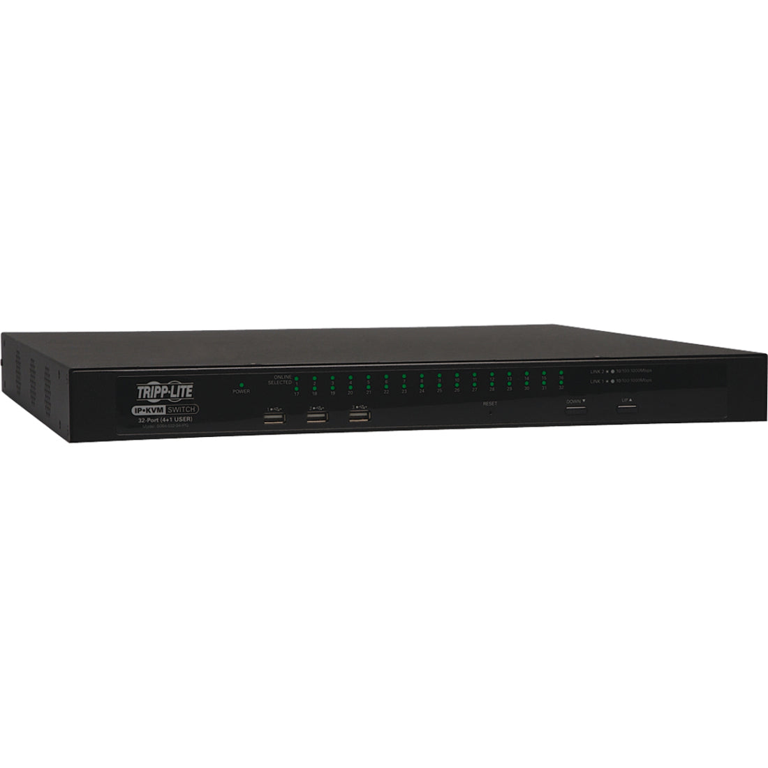 Tripp Lite NetDirector 32-Port Cat5 KVM over IP Switch Virtual Media 4 Remote + 1 Local User 1U Rack-Mount TAA