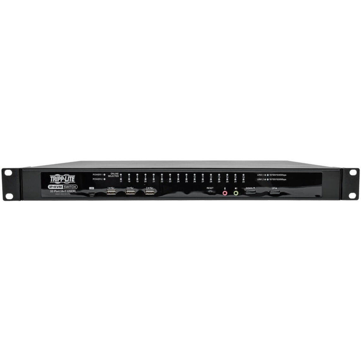 Tripp Lite NetDirector 32-Port Cat5 KVM over IP Switch Virtual Media 4 Remote + 1 Local User 1U Rack-Mount TAA