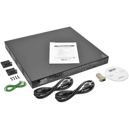 Tripp Lite NetDirector 32-Port Cat5 KVM over IP Switch Virtual Media 4 Remote + 1 Local User 1U Rack-Mount TAA