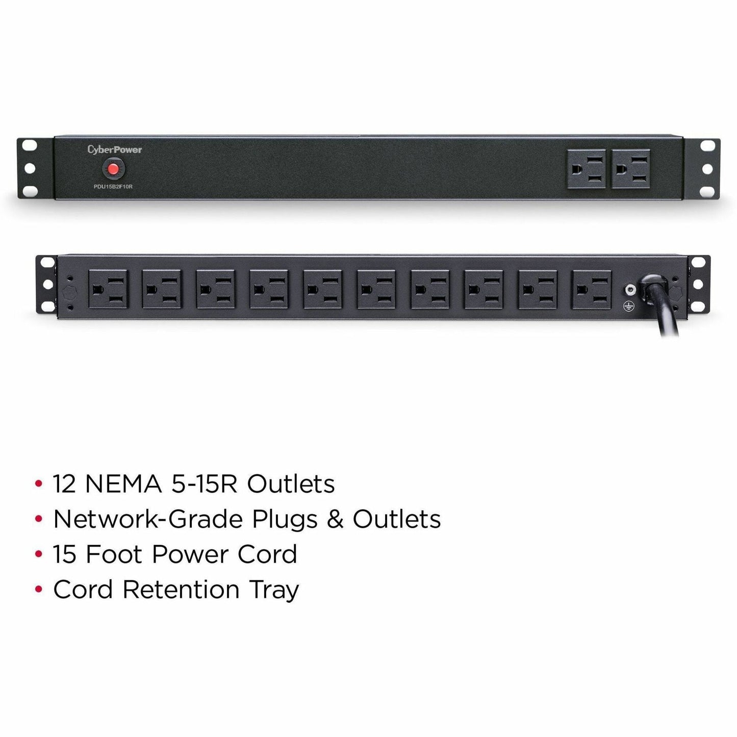 CyberPower PDU15B2F10R 100 - 125 VAC 15A Basic PDU