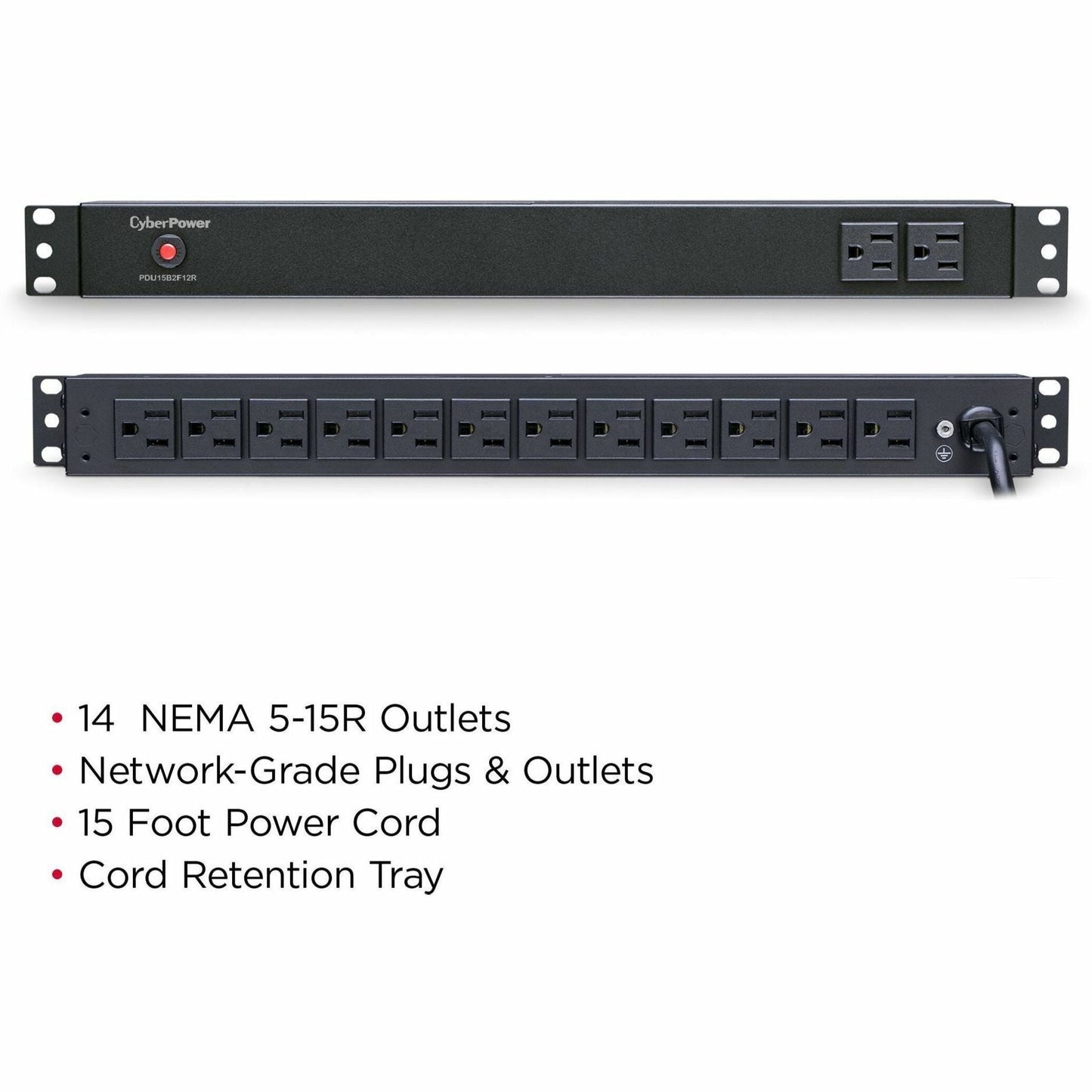 CyberPower PDU15B2F12R 100 - 125 VAC 15A Basic PDU