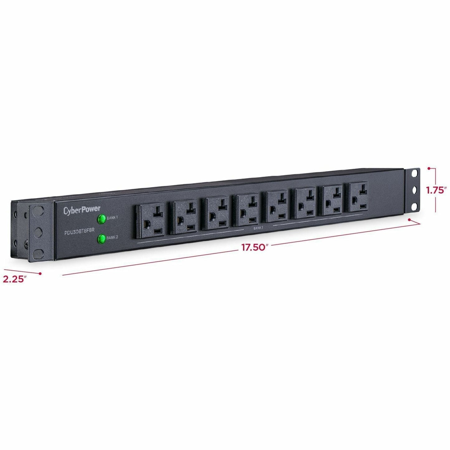 CyberPower PDU30BT8F8R Single Phase 100 - 125 VAC 30A Basic PDU