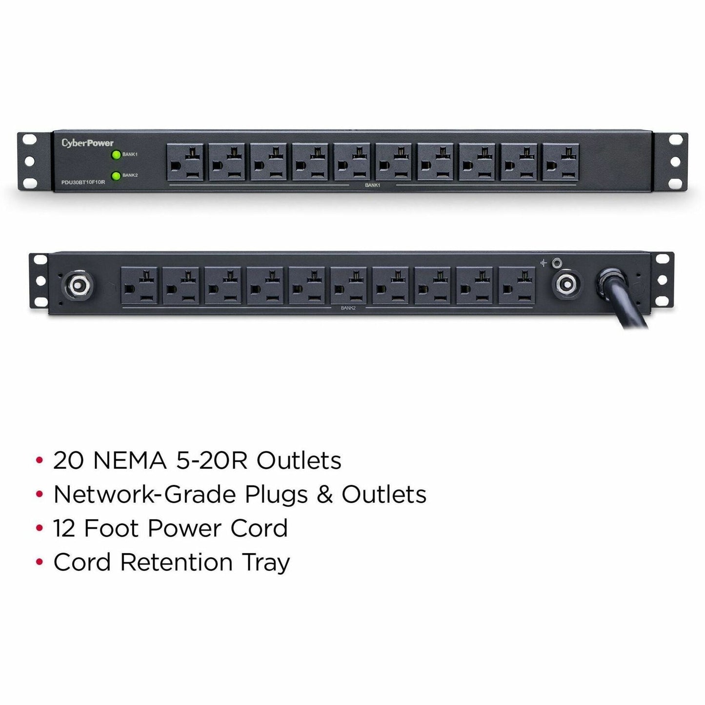 CyberPower PDU30BT10F10R 100 - 125 VAC 30A Basic PDU