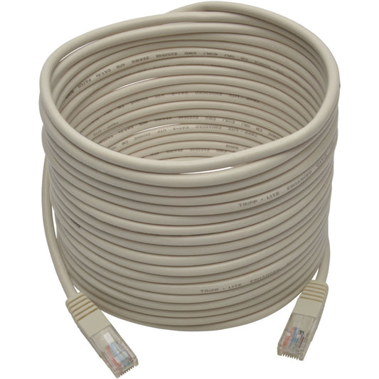 Tripp Lite Cat5e 350 MHz Molded (UTP) Ethernet Cable (RJ45 M/M) PoE - White 25 ft. (7.62 m)