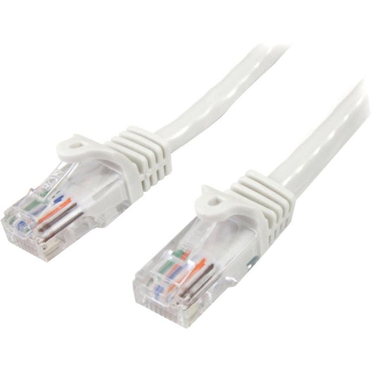 7FT WHITE CAT5E CABLE SNAGLESS 