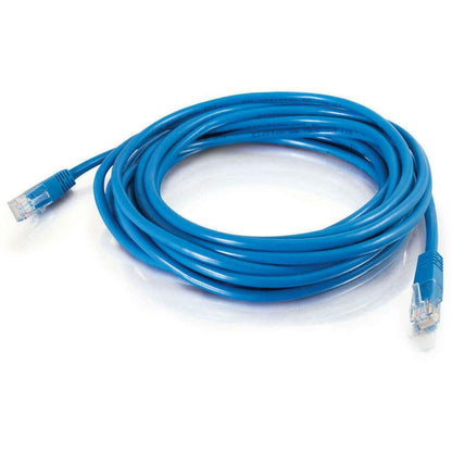 C2G-20ft Cat5e Molded Solid Unshielded (UTP) Network Patch Cable - Blue