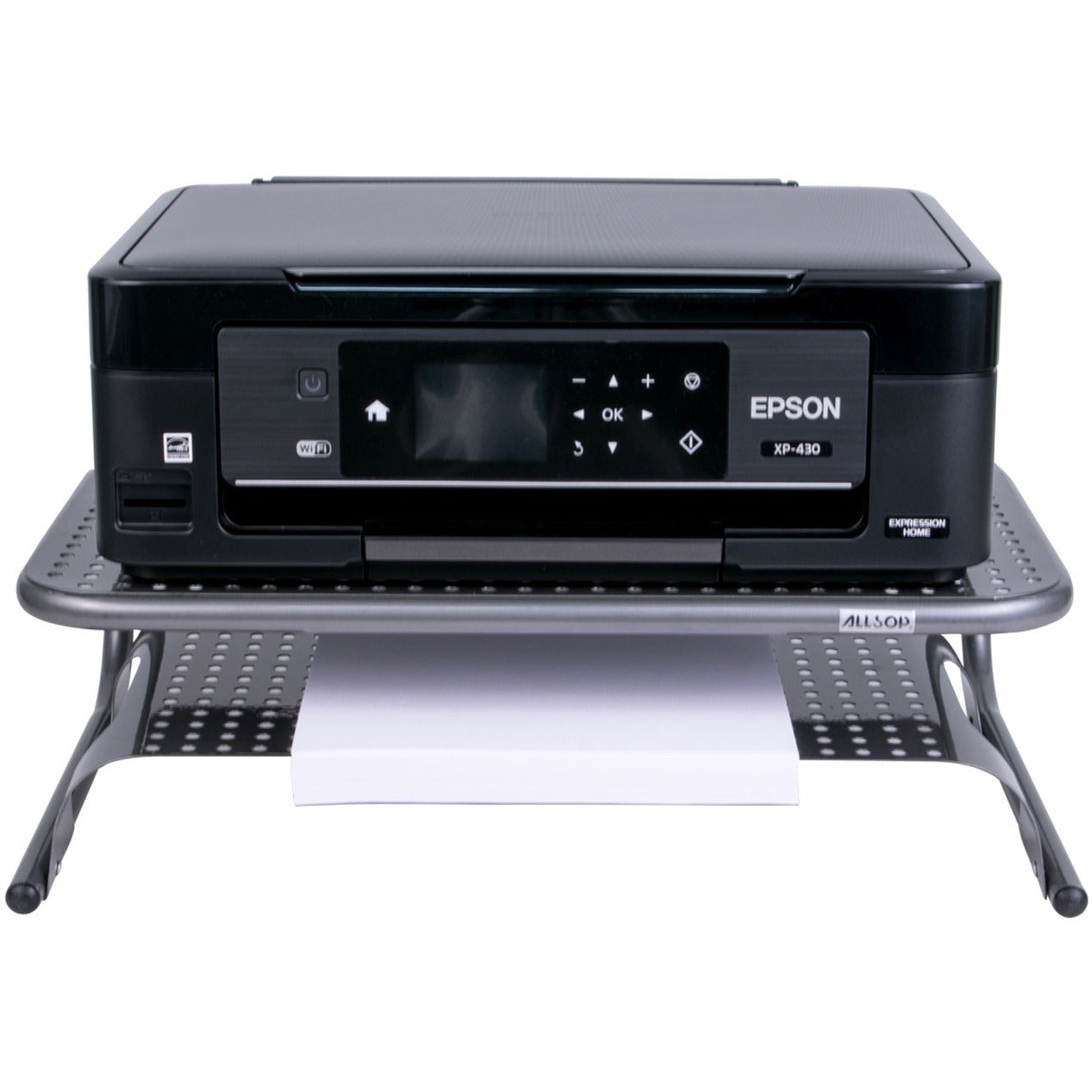 Allsop Metal Art Printer Stand 18 x 9.75 Wide Platform - Pewter (27873)
