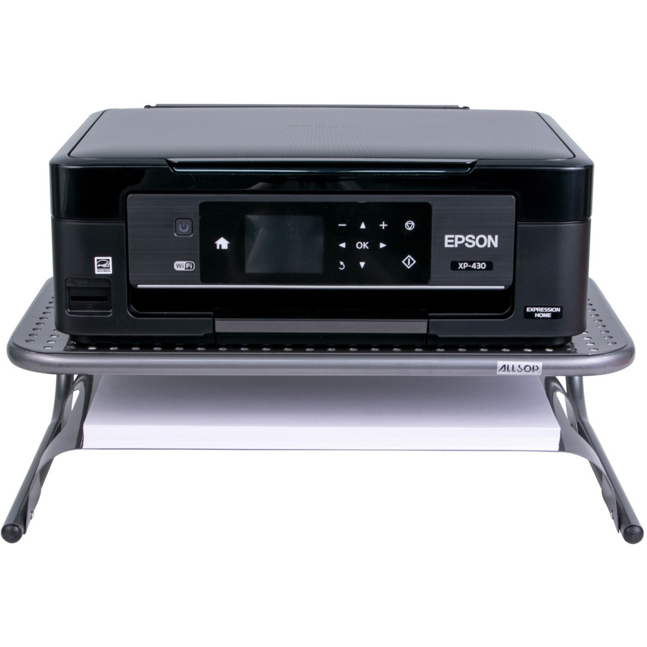 Allsop Metal Art Printer Stand 18 x 9.75 Wide Platform - Pewter (27873)