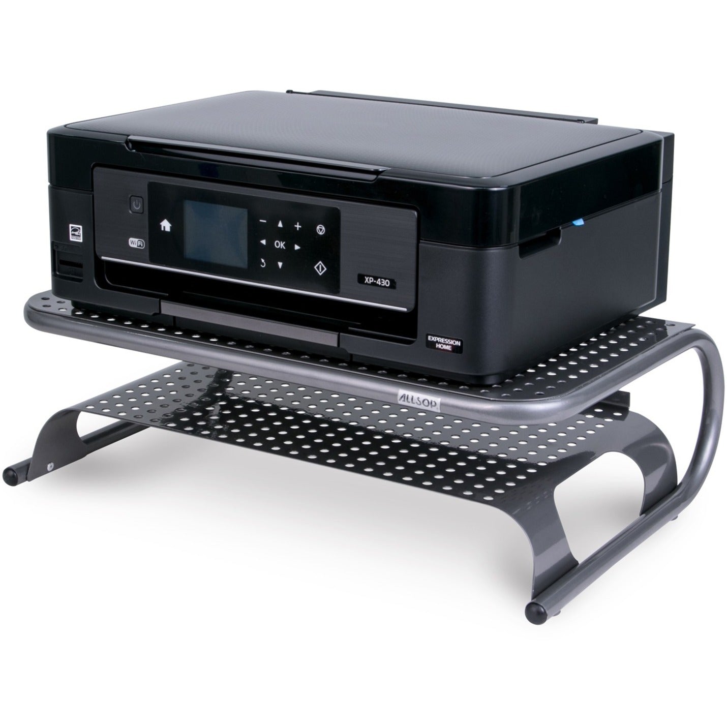 Allsop Metal Art Printer Stand 18 x 9.75 Wide Platform - Pewter (27873)