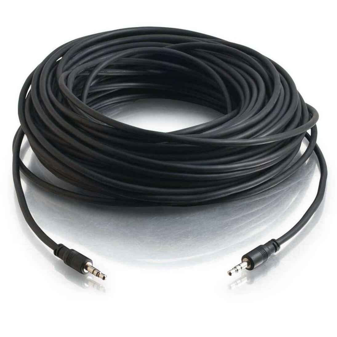 C2G 25ft CMG-Rated 3.5mm Stereo Audio Cable With Low Profile Connectors