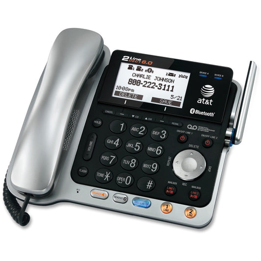 AT&T Bluetooth Cordless Phone - Black Silver