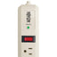 Tripp Lite Protect It! 7-Outlet Surge Protector 4 ft. (1.22 m) Cord 1080 Joules 1 Diagnostic LED Light Gray Housing