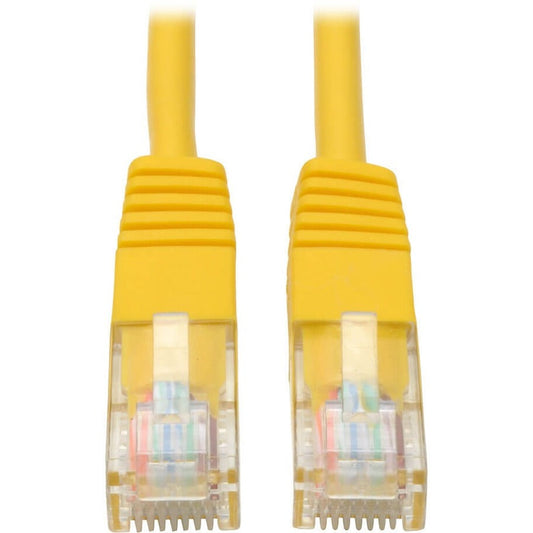 Tripp Lite Cat5e 350 MHz Molded (UTP) Ethernet Cable (RJ45 M/M) PoE Yellow 1 ft. (0.31 m)
