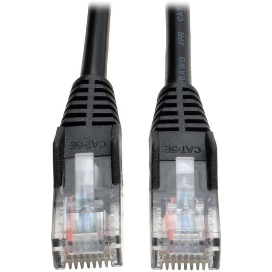 Tripp Lite Cat5e 350 MHz Snagless Molded (UTP) Ethernet Cable (RJ45 M/M) PoE Black 100 ft. (30.5 m)