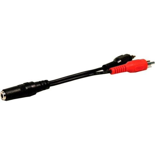 6IN 3.5MM STEREO F TO 2 RCA M  